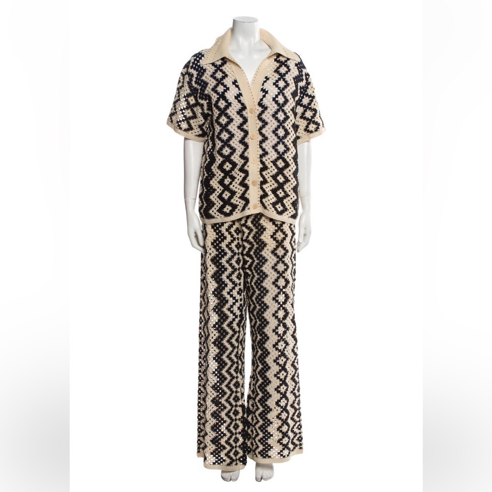 SANDRO Crocheted Pant Set